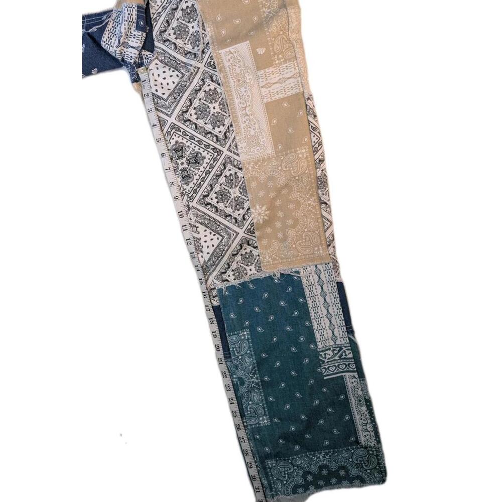 Kollyy Size Extra Small Patchwork Frayed Wide Leg Pants - Picture 5 of 8